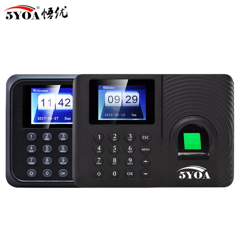 Fingerprint Biometric Attendance Machine System Keypad Time Clock Recorder USB Data Management