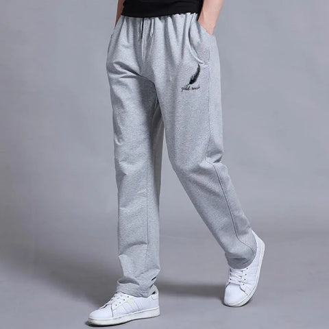 Cotton Men's Sweatpants Joggers Tracksuit Pants Plus Size 4XL Sportswear Wide Leg 2024 Spring