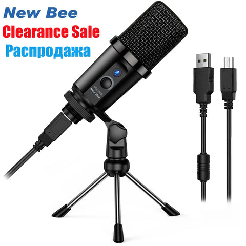 Condenser USB Microphone for PC Gaming Streaming Recording YouTube Professional Setup