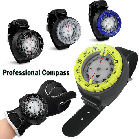 Digital Diving Compass Waterproof 50m Luminous Navigator Watch for Scuba Swimming