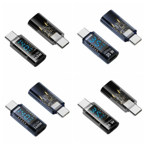 140W USB-C Power Adapter with Digital LED Display, 40Gbps Speed, Smart Chip, Aluminum Alloy Type-C Connector