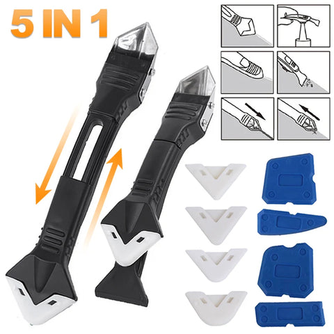 9-in-1 Caulk Tool Kit for Tile & Grout Sealant Repair