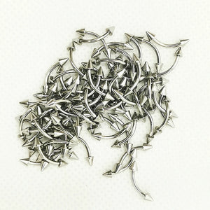 100pcs Body Jewelry Set: Straight & Curved Captive Bead Rings, Labret Barbells, Nose, Eyebrow, Lip, Ear Studs, Stainless Steel