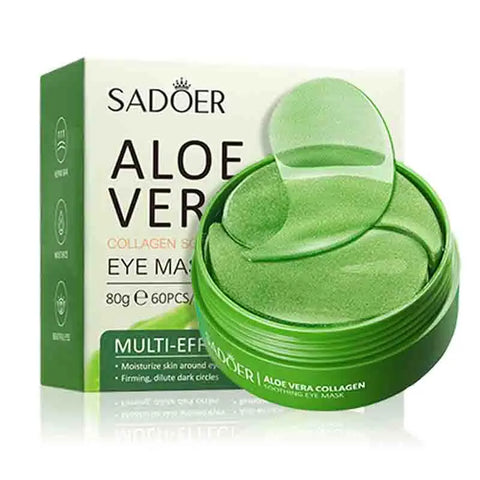 Aloe Vera Eye Pads 60 Pack - Hydrate, Reduce Dark Circles & Puffiness