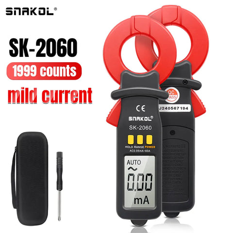 Digital Clamp Meter Professional Leakage Tester 20mA-60A Auto Range Precision 0.01A