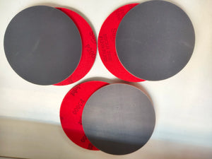 10 Pcs 6" Foam Flocking Sandpaper Discs, Wet Dry, 500-3000 Grit Abrasive for Grinding