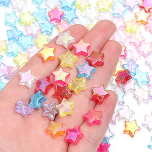 100pcs AB Color Star Acrylic Beads for DIY Jewelry Making Necklace Bracelet Spacer Charms