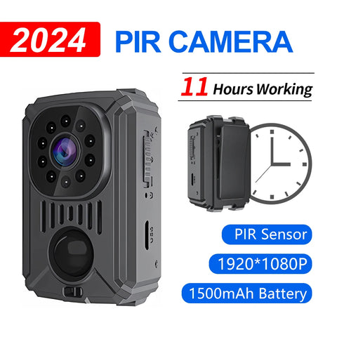 1080p Mini Body Camera with Night Vision, Portable Video Recorder, Worn Police Cam, Small DV Camcorder, 90-Day Standby
