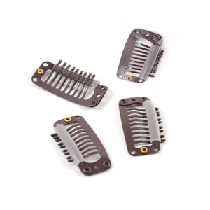 10 Pack Hair Extension Snap Clips 9-Teeth Wig Comb Clips Hairpiece Accessories 32mm