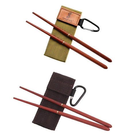 Collapsible Wooden Travel Chopsticks for Camping, Picnics & Outdoor Use