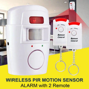 Wireless Motion Sensor Alarm Security System Remote-Controlled for Home Garage Indoor Outdoor
