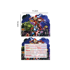 10-Pack Kids Spider Birthday Invitations Party Supplies