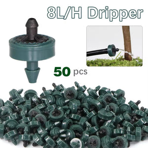 100-Piece Drip Irrigation Kit for Gardens - Efficient Plant Watering System