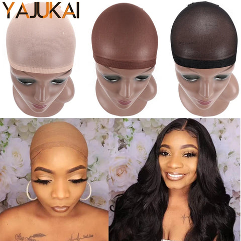 Affordable Black Wig Cap for Lace Front – 1 Pack/2pcs Nylon Elastic Mesh Hairnets for Wigs