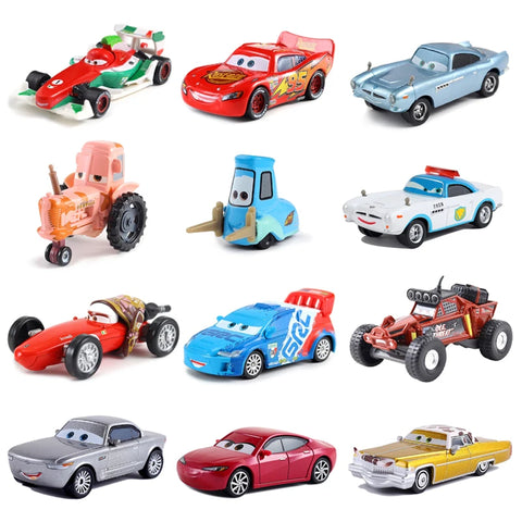 Diecast 1:55 Scale Racing Car Set - Lightning & Friends Kids Collection