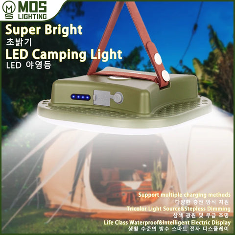 80W LED Solar Charging Tent Light with Zoom & Magnet | Portable Torch for Camping & Work