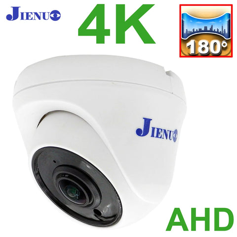 4K Panoramic CCTV Security Camera 180° Wide Angle 1.7mm Lens 1080p 5MP Infrared Dome Surveillance Cam