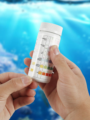 100pcs Aquarium Water Test Strips 7-in-1 Freshwater Saltwater PH Kit