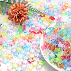 100pcs AB Color Star Acrylic Beads for DIY Jewelry Making Necklace Bracelet Spacer Charms