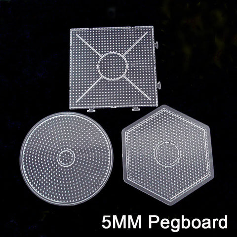 5mm Clear Beads Pegboard Square for DIY Pixel Art & Puzzle Craft