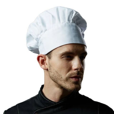 Catering Chef Hat Restaurant Kitchen Cook Cap Adjustable Waiter BBQ Hotel Baker Mushroom Design