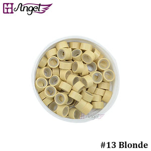 1000pcs Aluminum Silicone Micro Rings for I Tip Hair Extensions Beads 5.5x3.5x3.0mm Hair Salon Tools