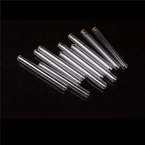 10pcs Laboratory Test Tubes 100mm Thick Wall Glass, Reusable Transparent School Lab Supplies