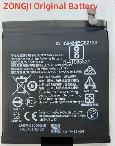 2630mAh Replacement Battery for Nokia 3 Dual TA-1032 HE330 Mobile Phones