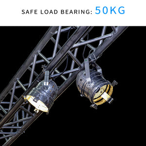 10-Pack 48-51mm 100kg Aluminum Alloy Stage Light Clamps, Heavy Duty Truss Bracket Hangers for Theatre Lighting
