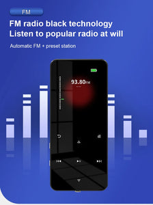 2" Metal Touch MP3 MP4 Music Player, Bluetooth 5.0, FM Radio, Alarm, E-book, Card Support