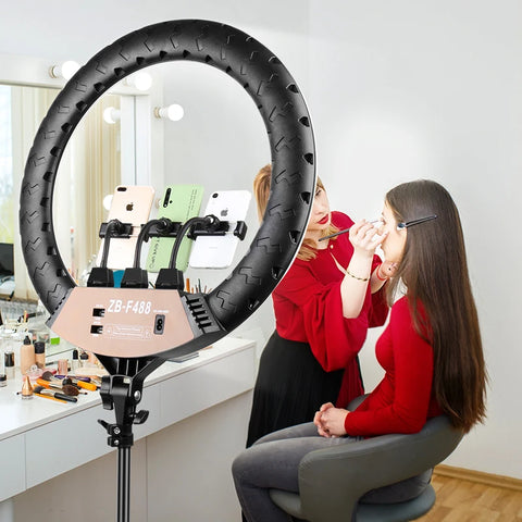 22" LED Ring Light 3200-6500K Dimmable for Makeup/Photo Studio with 2m Cable