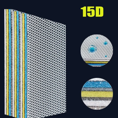 15-Layer Aquarium Biochemical Filter Sponge Foam for Fish Tanks - Glue-Free, Cotton Media, Accessories