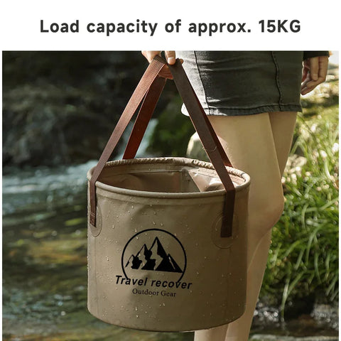 Collapsible Waterproof Car Bucket 5L/10L/20L Portable Foldable Basin for Camping, Hiking, Fishing, Travel Storage