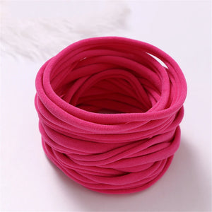 10-Pack Traceless Nylon Stretch Headbands for Newborns & Kids - Elastic Baby Hair Accessories