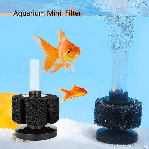Aquarium Sponge Filter Mini for Fish & Shrimp Tanks with Air Pump