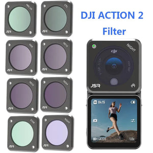Camera Lens Filters for DJI Osmo Action 2: Aluminum UV, CPL, ND, NDPL, Night Filters Accessories