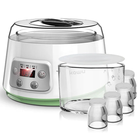 3-in-1 Electric Yogurt Maker, Automatic Fermenter for Natto, Rice Wine, Glass Container Cups