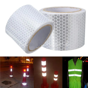 100cm x 5cm Reflective Tape Safety Warning Sticker for Cars & Motorcycles
