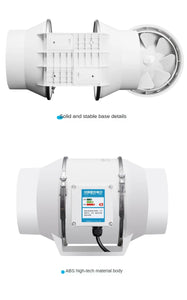 "Inline Duct Extractor Fan 3-6 Inch Low Noise Hydroponic Kitchen Grow Room Ventilation Exhaust"