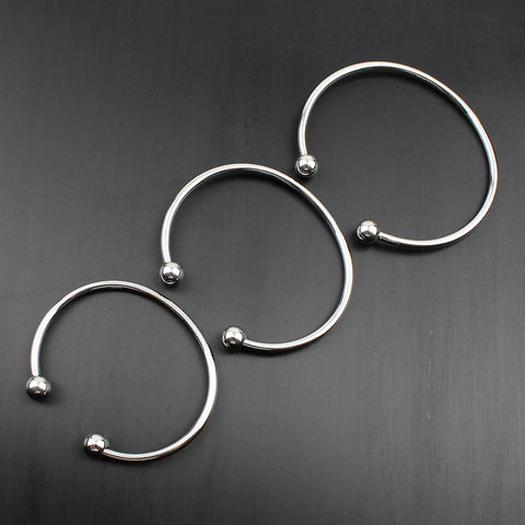 Adjustable DIY Stainless Steel Bracelet – Waterproof, Fine Polished, Open Ball Head Design