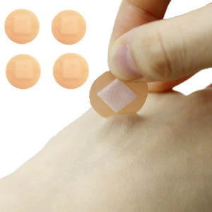 100pcs Waterproof Round Bandages Skin Tone Adhesive Wound Dressing Plasters