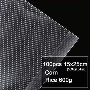 100pcs BPA-Free Vacuum Sealer Bags for Sous Vide and Food Storage