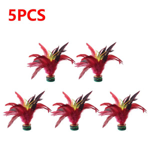 10-Pack Colorful Feather Jianzi Shuttlecocks 20cm – Portable Fitness Kick Game for Fun & Exercise