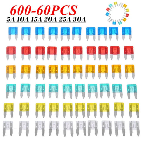 60pc Auto Mini Blade Fuse Set 5A-30A for Car Truck - Mixed Kit Car Accessories