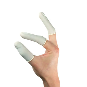 100pcs Disposable Latex Finger Cots Non-slip Anti-static Fingertip Protectors Rubber Gloves