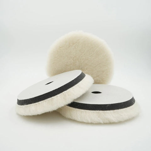 6"/7" Wool Polishing Pad for Car Buffer & Waxing - Auto Paint Care Polisher Pad