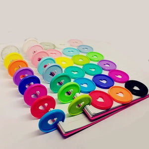 100pcs 35mm Love Binding Rings Loose-leaf Notebook Mushroom Disc Notepad Buckle