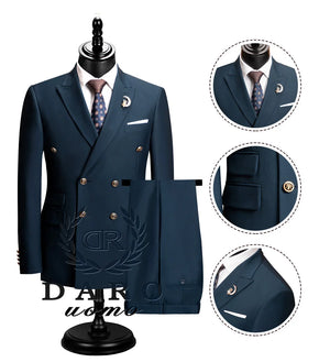 "2024 Men's Slim Fit Suit 2-Piece Set: Formal Business Wear (Jacket+Pants)"