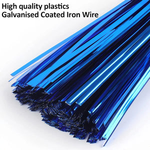 100-Pack 4" Metal Twist Ties for Bread Bags & Reusable Storage Clips