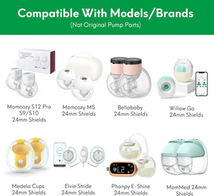 Flange Inserts 13-21mm for Wearable Breast Pump 24mm Shield Compatible with Momcozy S12 Pro S9 M5